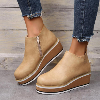Stilvolle Stiefeletten Mit Reißverschluss Hoher Absatz