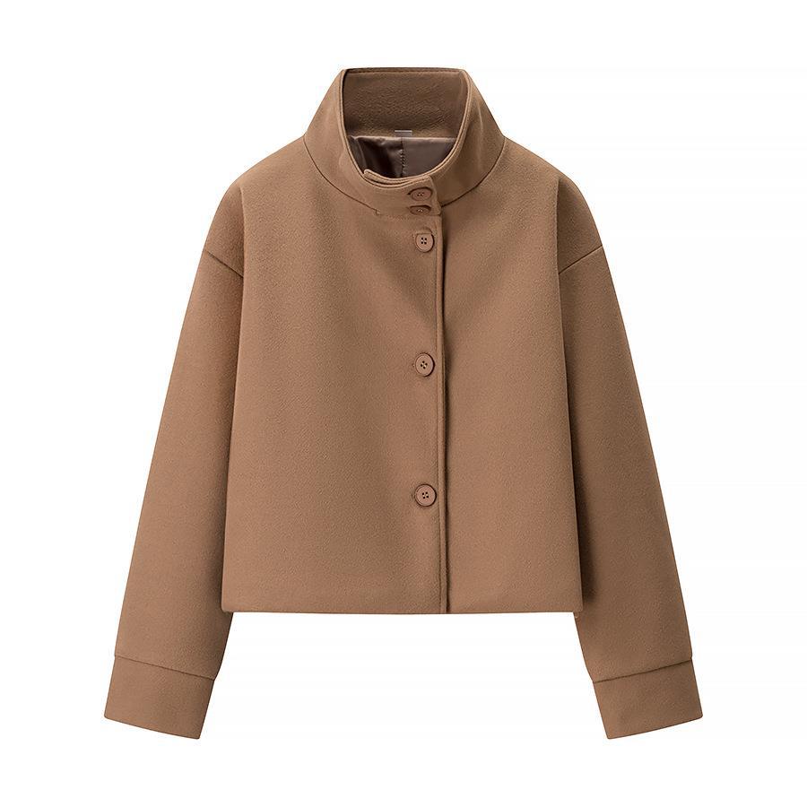 Damen Kurzjacke Elegant Stehkragen Modern