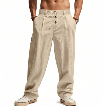 Herren Leinenhose Bequem atmungsaktiv