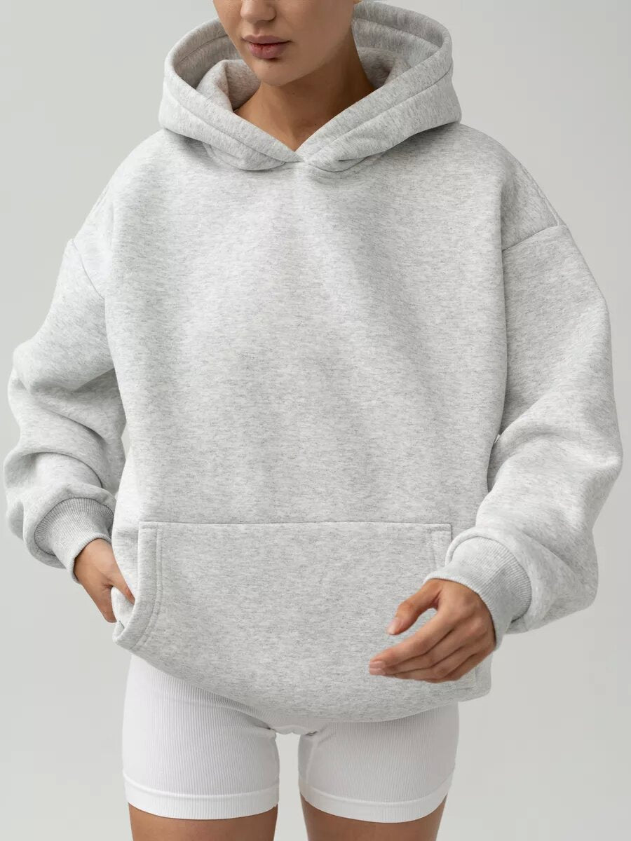 Großer Damen Hoodie Kuschelig Weich Mit Kängurutasche