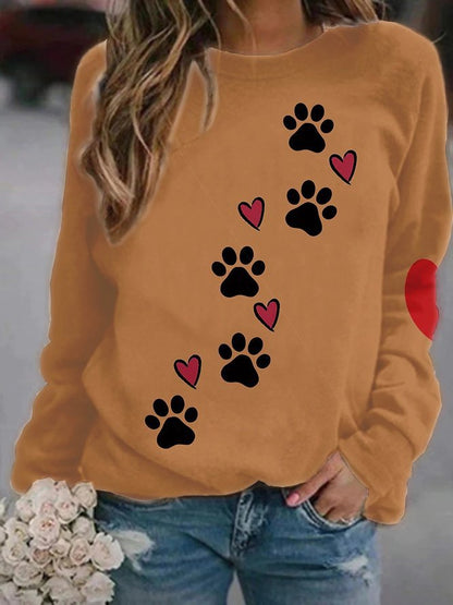 Damen Sweatshirt Kätzchen Motiv Weich Geschenk