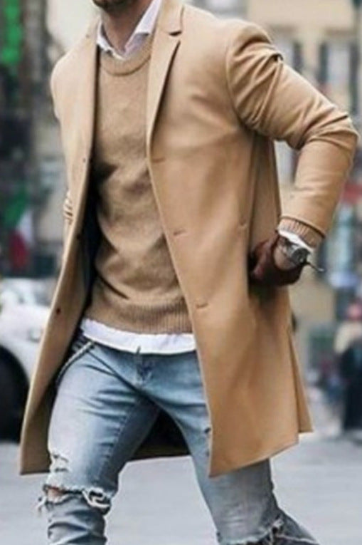 Herren Mantel Elegant Hochwertig Designer Look