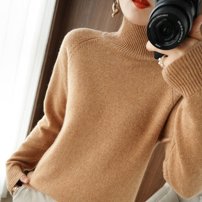 Modischer Rollkragen Sweater Damen