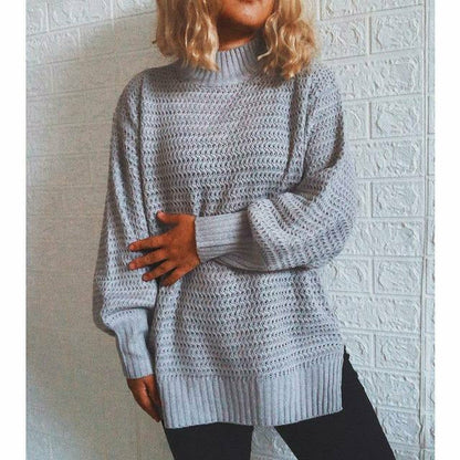 Stylische Damenkleidung | Strickpullover mit Rippenmuster