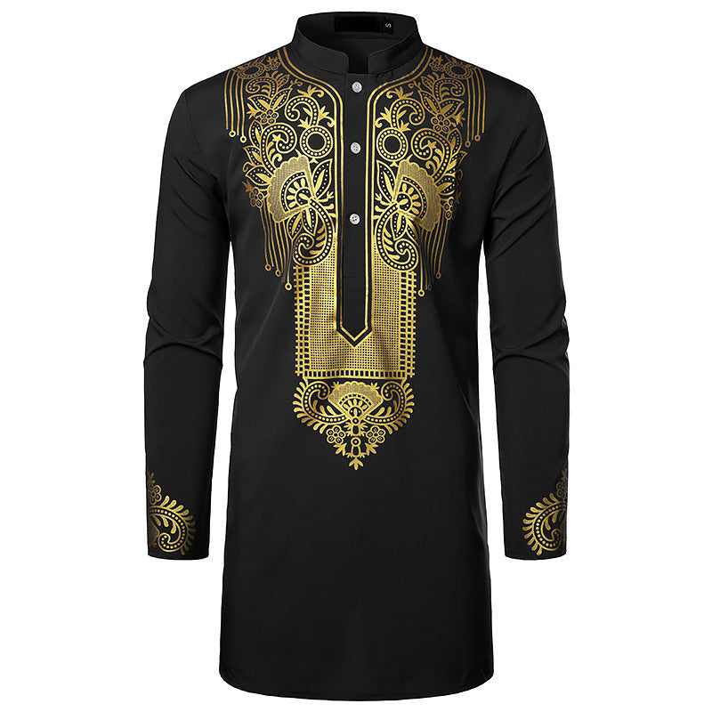 Herren Hemd Ethno Style Langarm