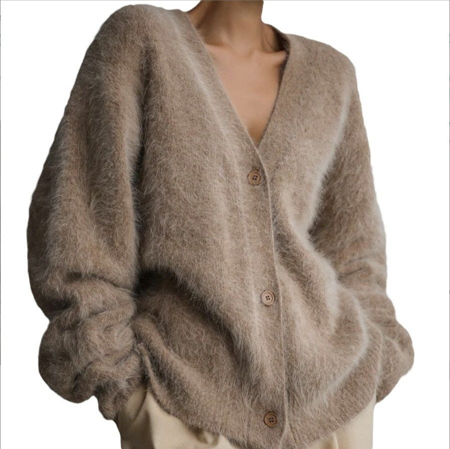 Weicher Damen Cardigan Kuschel Look - IdealeKleiden
