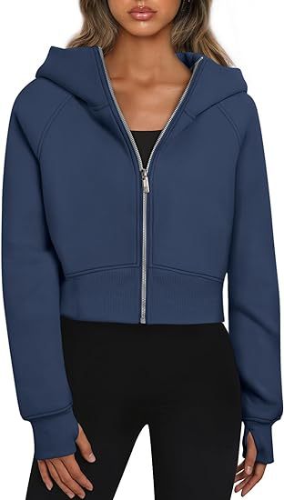 Damen Sportlich Kurzarm Kapuzenpullover Mit Reißverschluss