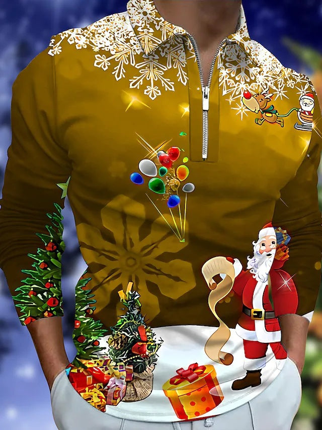 Weihnachtliches Langarmshirt Herren Festlich Geschenkidee