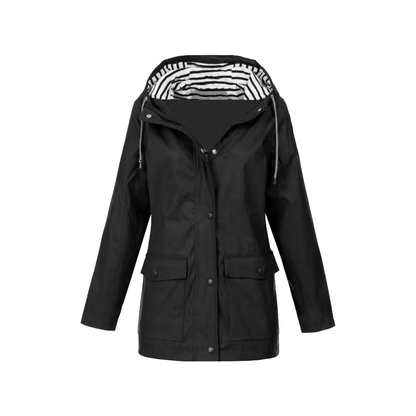 Damen Winterjacke Mittellang Kapuzenstyle