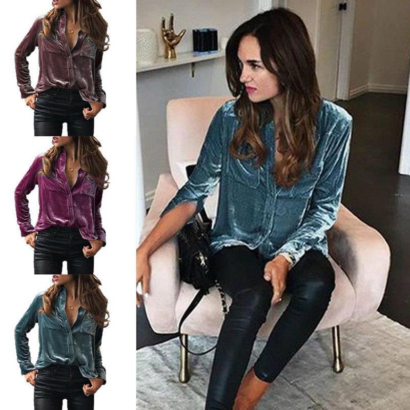 Elegante Damenbluse Satin mit Stickerei - IdealeKleiden