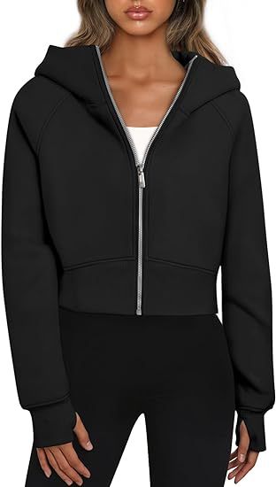 Damen Sportlich Kurzarm Kapuzenpullover Mit Reißverschluss