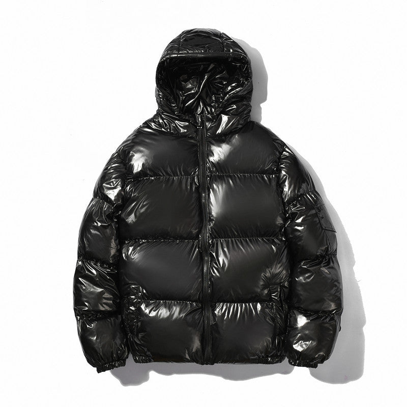 Übergröße Pufferjacke Silber Metallic