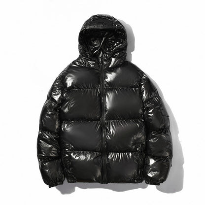 Übergröße Pufferjacke Silber Metallic