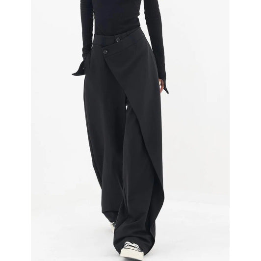 Damen Hose Elegant Weit Palazzo Stil - IdealeKleiden