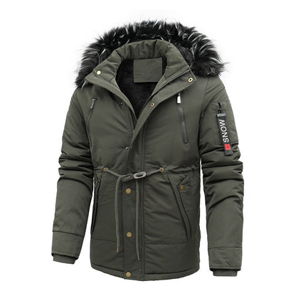 Herren Outdoorjacke Isoliert Wasserdicht Mit Abnehmbarer Kapuze