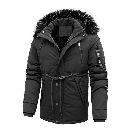Herren Outdoorjacke Isoliert Wasserdicht Mit Abnehmbarer Kapuze - IdealeKleiden