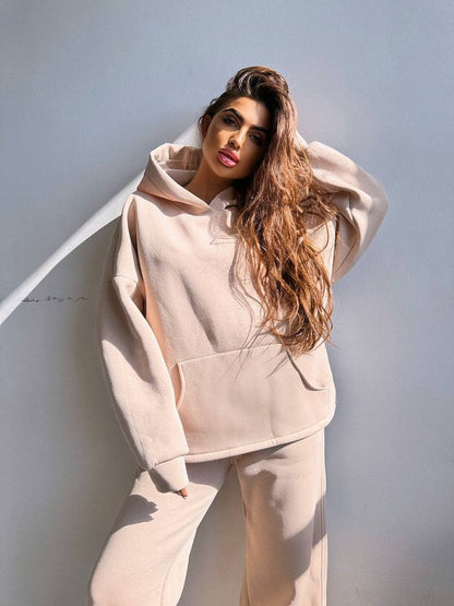 Damen Hoodie Oversized & Weite Jogginghose Set