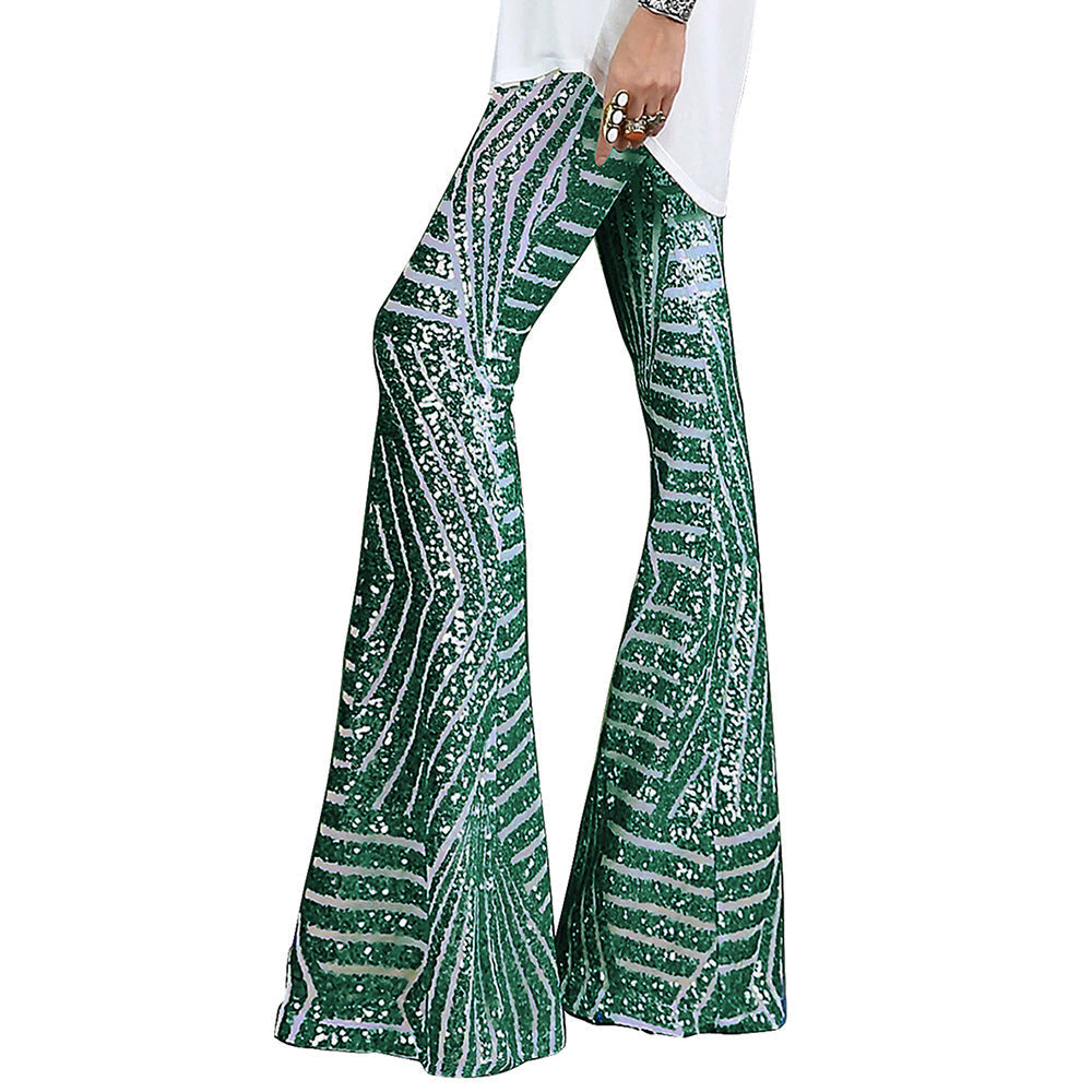 Glitzernde Partyhose Schlagpailletten Design
