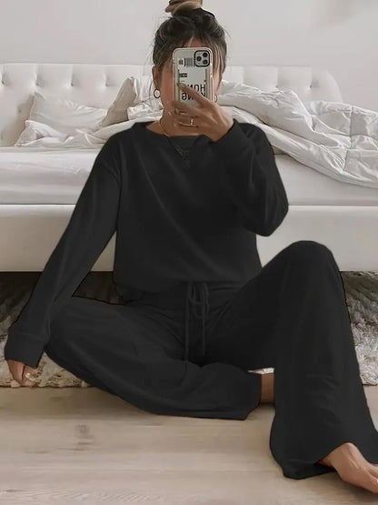 Damen Lounge Set Bequem Elegant Weite Passform - IdealeKleiden