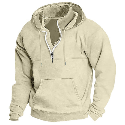 Herren Kapuzenpullover Bequem Reißverschluss
