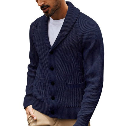 Herren Strickjacke Schalkragen Modern Stylish