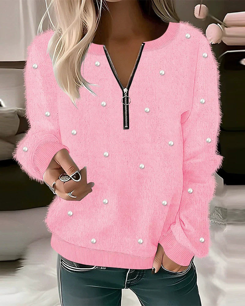 Praktisches Sweatshirt Reißverschluss Sportlich