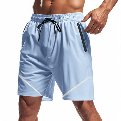 Herren Sportshorts Atmungsaktiv Mit Reißverschlusstaschen