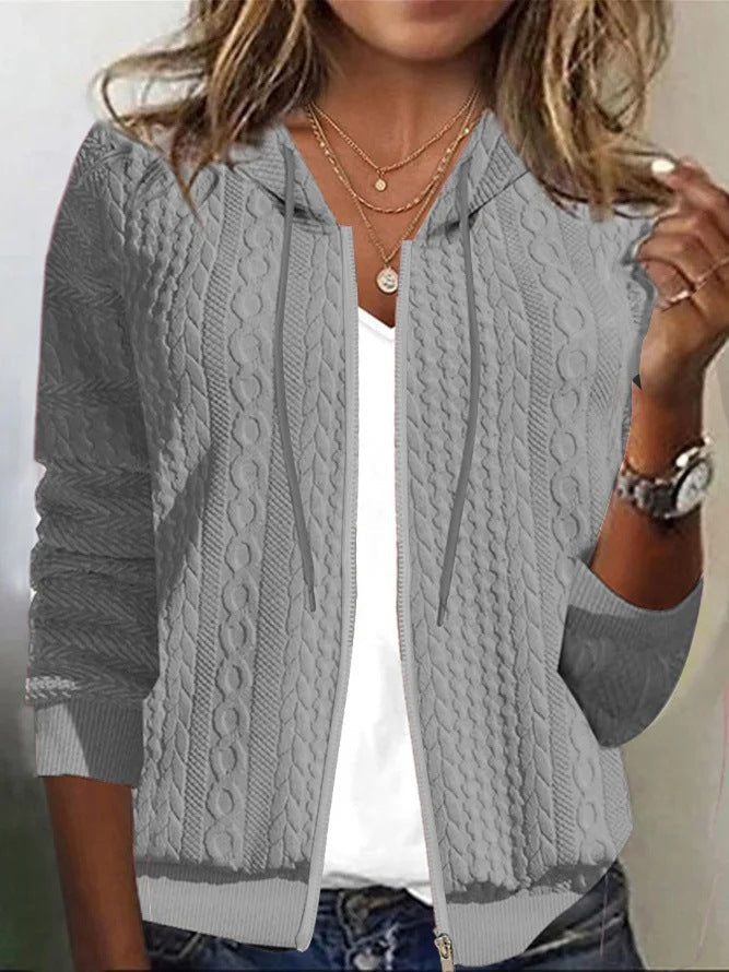 Damen Strickjacke Zopf Muster Soft Qualität