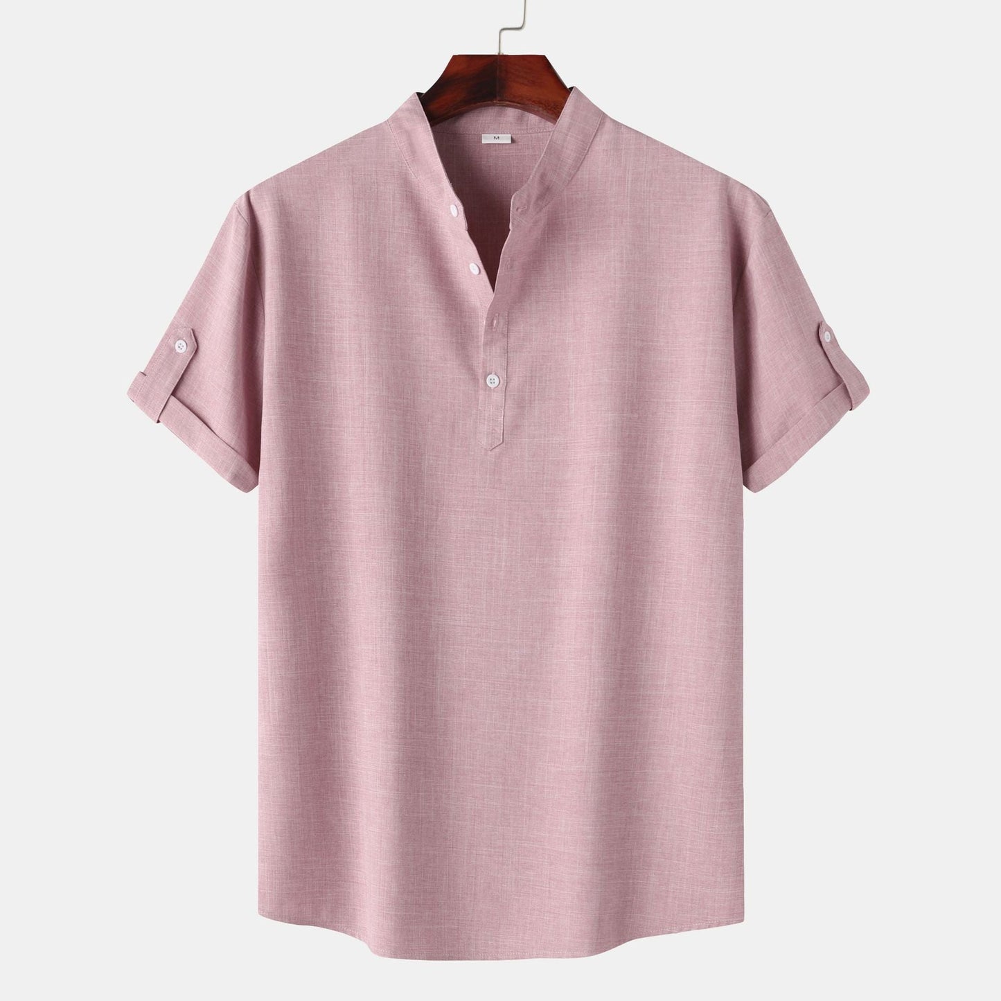 Herren Kurzarmhemd Modern Henley Style