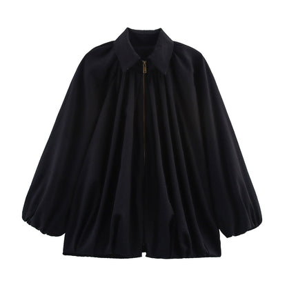 Damen Bluse Oversized Leicht Rüschen Design