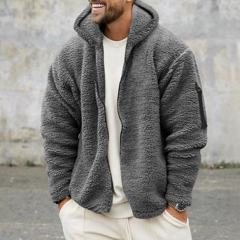 Herren Fleecejacke Warm Bequem Outdoor