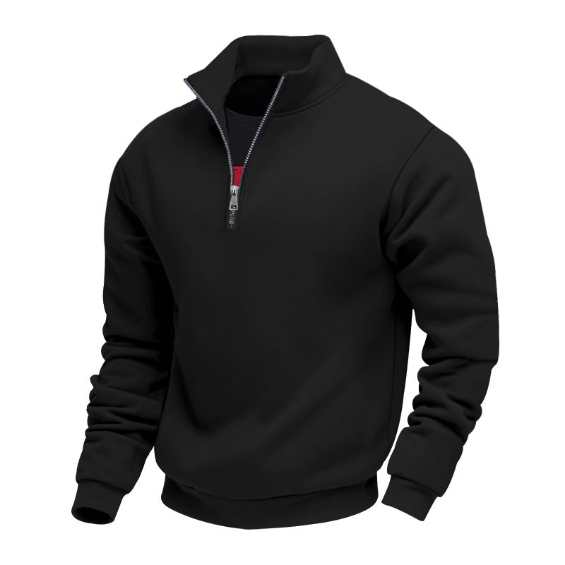 Herren Fleece Pullover Stehkragen Warm