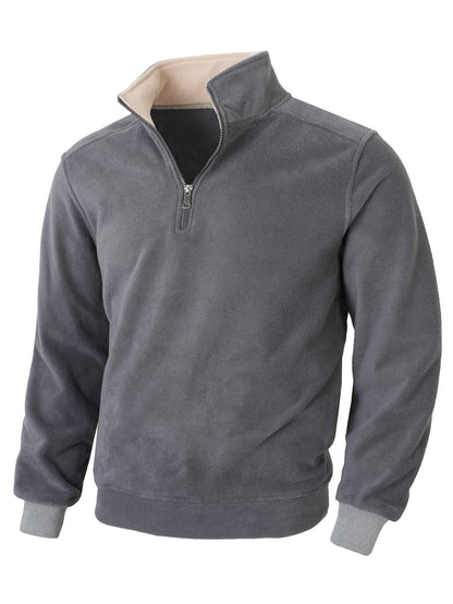 Herren Fleece Jacke Warm Halblang