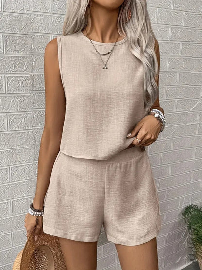 Damen Sport Set Top und Shorts Bequem Sommerset