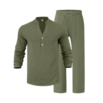 Herren Homewear-Set Bequem Elegant Lang