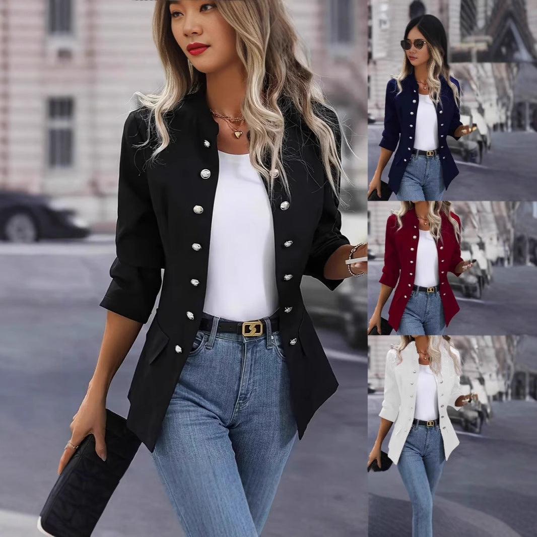 Damen Blazer Jacke Elegant Slim Fit - IdealeKleiden
