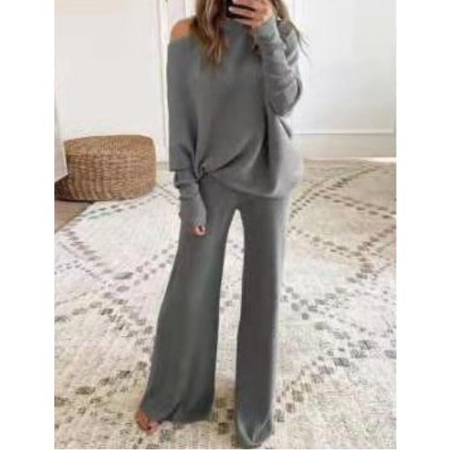 Damen Lounge-Set Weich Off-Shoulder Komfort