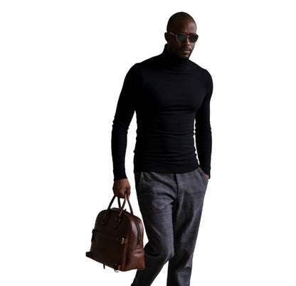 Herren Rollkragen Pullover Fein Strukturiert Elegantes Design