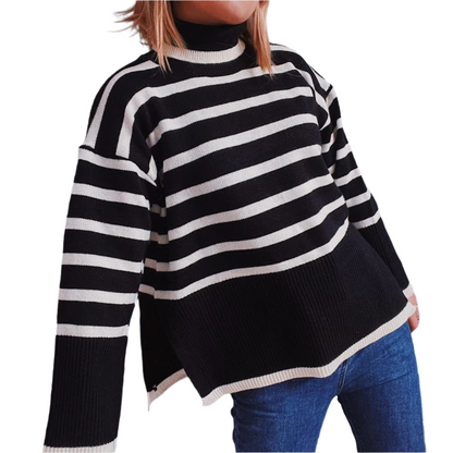 Gestreifte Herrenpullover Warm und Bequem