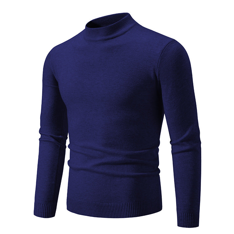 Herren Rollkragenpullover Modern Fein Strick