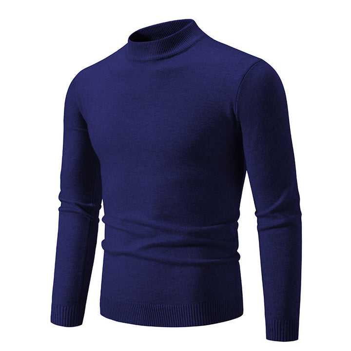 Herren Rollkragenpullover Modern Fein Strick