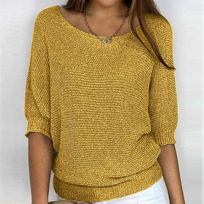Eleganter Einfarbiger Pullover