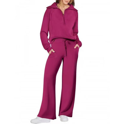 Damen Sportset mit Stehkragen und Hosenträger