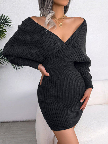 Damen Kleid V-Ausschnitt Kurz Sommerkleid