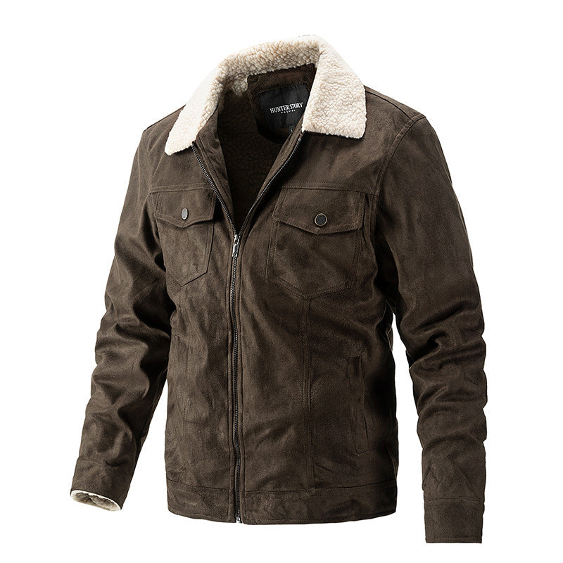 Herren Winterjacke Kunstfellkragen Praktisch