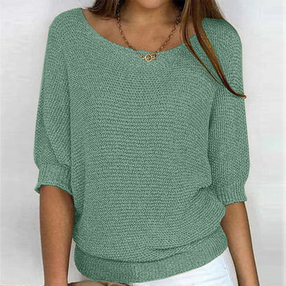 Eleganter Einfarbiger Pullover