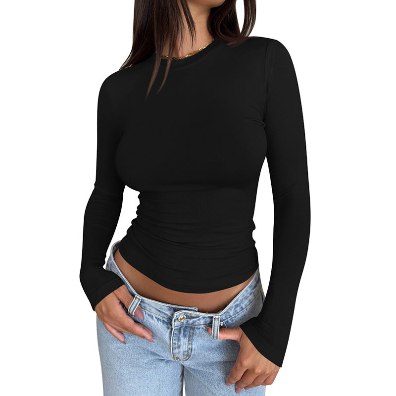 Damen Langarmshirt Figurformend Elegant