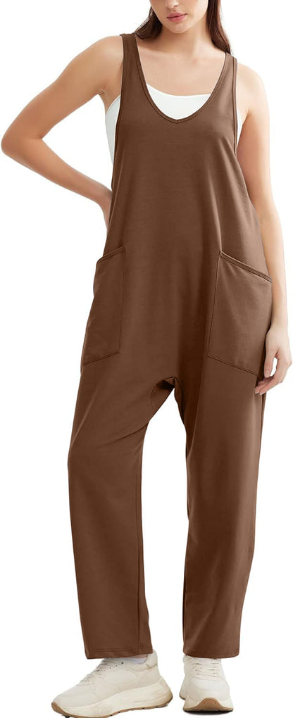 Damen Jumpsuit Comfort mit großen Taschen und Stretchstoff