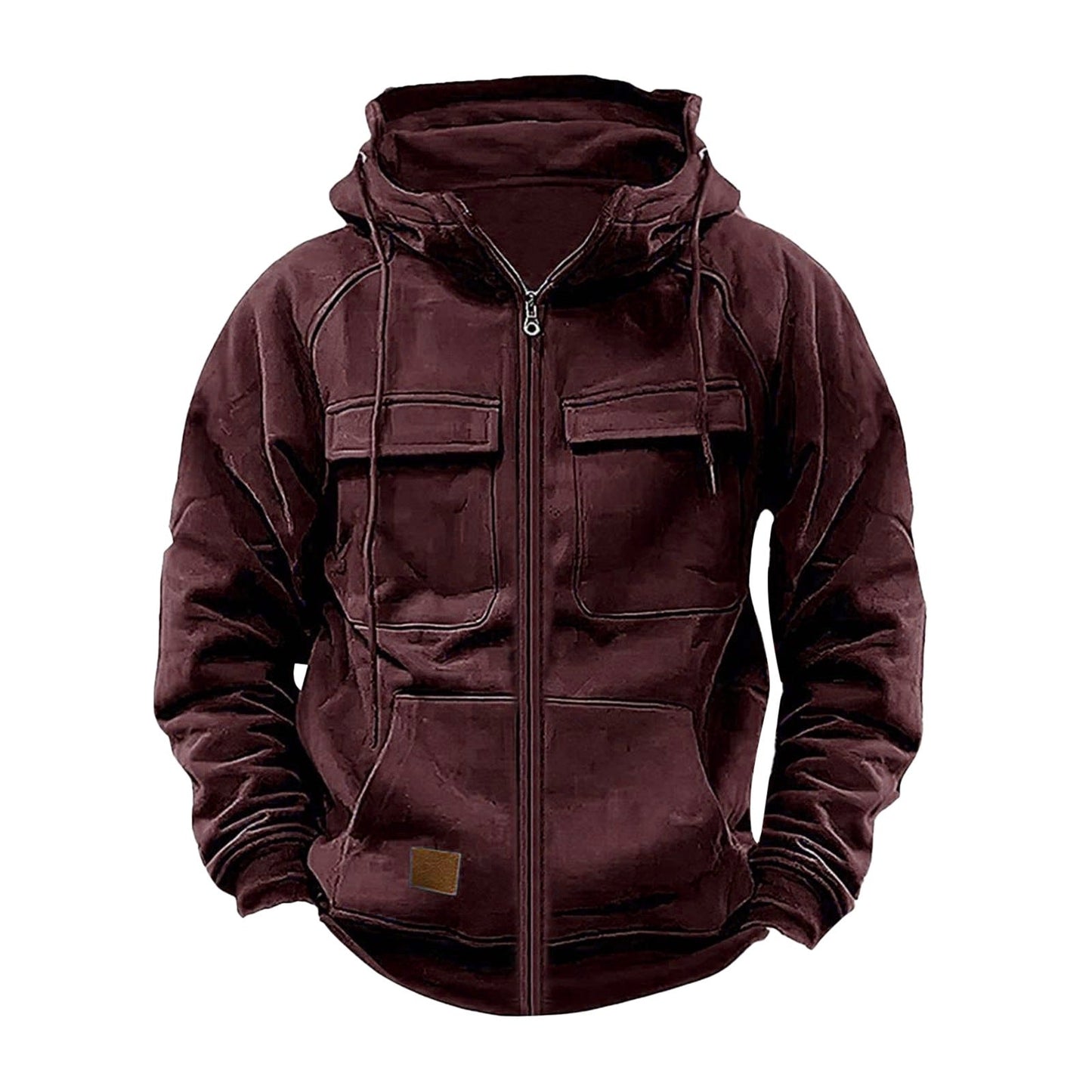 Herren Kapuzenjacke Funktionell Mit Großen Taschen
