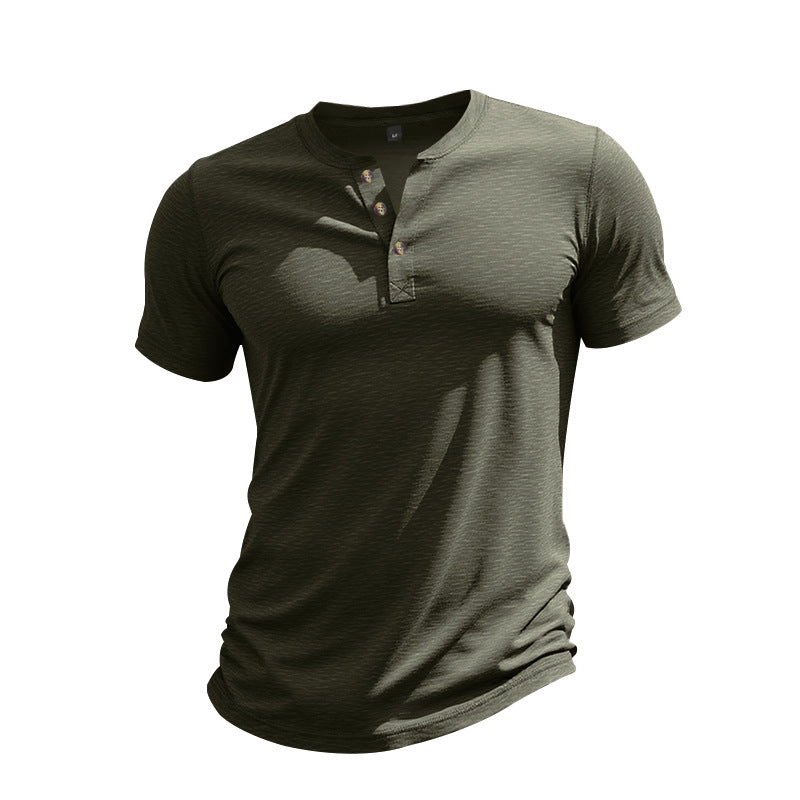 Herren T-Shirt Kurzarm Weich Baumwolle Elegant